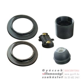 Gao Foglalat E27 menetes műa gyűrűvel fekete