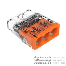 WAGO Vezeték összekötő 3x0,5-2,5mm2 tömör vezetékhez