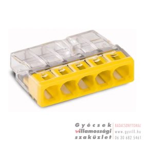 WAGO Vezeték összekötő 5x0,5-2,5mm2 tömör vezetékhez