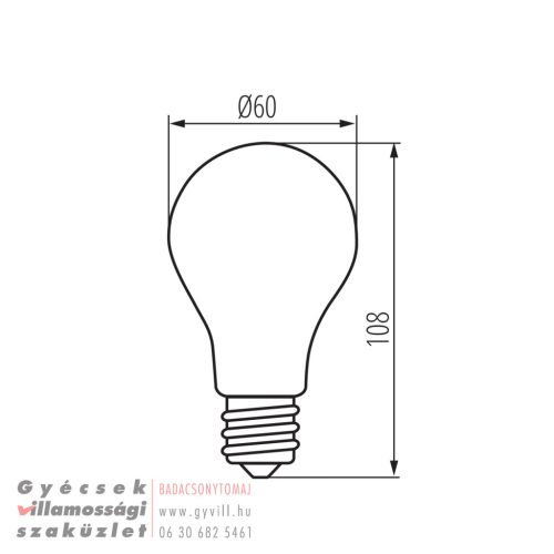 Kanlux XLED A60 / E27 / 7 W / 810 lm / Természetes fehér