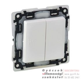   Legrand Valena Life IP44 Kettős váltókapcsoló (106+6) fehér