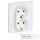 Legrand Niloé 2x2P+F csatlakozóaljzat fehér