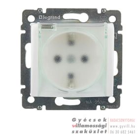   Legrand Valena IP44 2P+F Csatlakozóaljzat csapófedéllel fehér