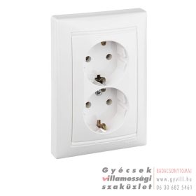 Legrand Valena 2x2P+F Csatlakozóaljzat fehér