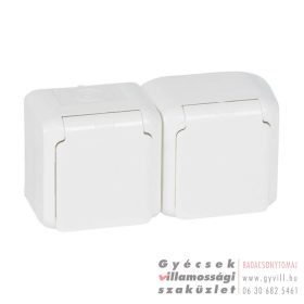   Legrand Forix Falon kívüli IP44 2x2P+F Csatlakozóaljzat fehér