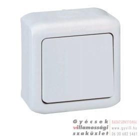   Legrand Forix Falon kívüli IP44 Egypólusú nyomó kapcsoló (101N) szürke