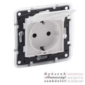   Legrand Niloé Step IP44 2P+F csatlakozóaljzat biztonsági zsaluval fehér