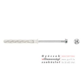 10x200 Rögzítődűbel+hatlapfejű peremes csavar