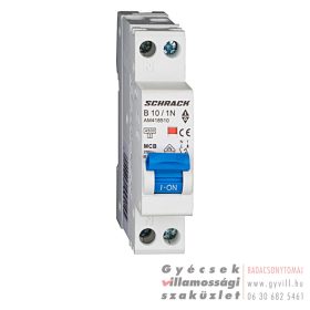 Schrack Amparo Kismegszakító 1P+N B 16A 4,5kA 1 modulos