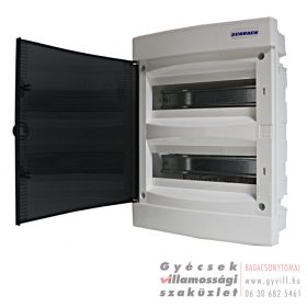   Schrack Süllyesztett kiselosztó 24 modul (2x12) átlátszó ajtó