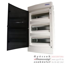   Schrack Süllyesztett kiselosztó 36 modul (3x12) átlátszó ajtó
