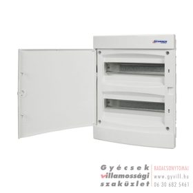   Schrack Süllyesztett kiselosztó 24 modul (2x12) fehér ajtó