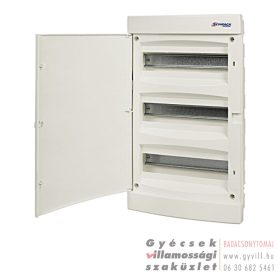   Schrack Süllyesztett kiselosztó 36 modul (3x12) fehér ajtó