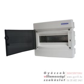   Schrack Falon kívüli kiselosztó 8 modul (1x8) átlátszó ajtó