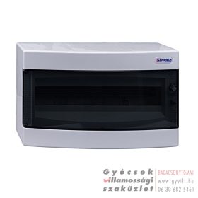   Schrack Falon kívüli kiselosztó 18 modul (1x18) átlátszó ajtó