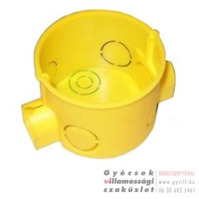 Szerelvénydoboz 65mm sorolható sárga IP20