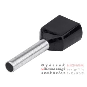 Szigetelt ikerérvéghüvely 2x1,5mm² E13I