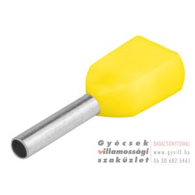 Szigetelt érvéghüvely 2x6mm² E22I