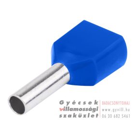 Szigetelt ikerérvéghüvely 2x16mm² E26I