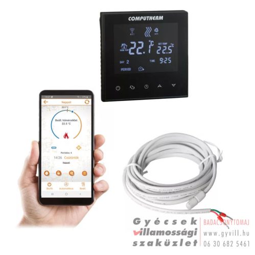 Computherm E300 Wi-Fi Termosztát 5-99 Celsius fekete