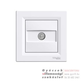 Schneider ASFORA TV aljzat végzáró 1 dB fehér