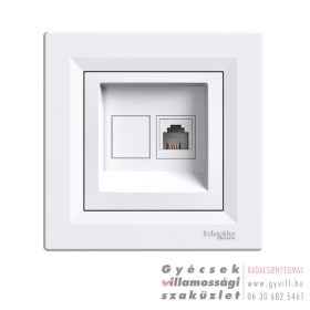 Schneider ASFORA 1xRJ11 telefon aljzat fehér