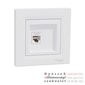 Schneider ASFORA 1xRJ45 Cat5e UTP aljzat fehér