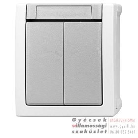   Schrack Visio IP54 Falon kívüli Dupla nyomó (2x101N) szürke