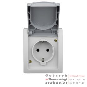   Schrack Visio IP54 Falon kívüli 2P+F Csatlakozóaljzat szürke