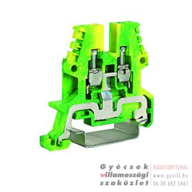   Schrack Sínre pattintható földelő sorkapocs 10 mm2 zöld/sárga