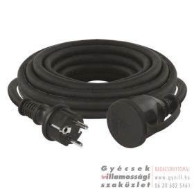   Emos Kültéri hosszabbító 5 m / 1 aljzat / fekete / gumi / 1,5 mm2