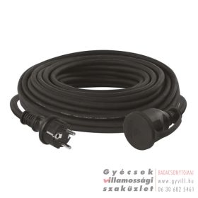   Emos Kültéri hosszabbító 20 m / 1 aljzat / fekete / gumi / 1,5 mm2