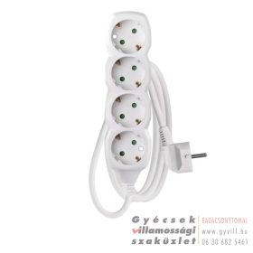 Emos Hosszabbító 1,5 m / 4 aljzat / fehér / PVC / 1,5 mm2