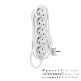Emos Hosszabbító 3 m / 5 aljzat / fehér / PVC / 1,5 mm2