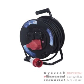   Emos Kültéri kábeldob 25 m / 3 fázisú / 3 aljzat / fekete / gumi / 1,5 mm2