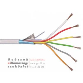 Riasztókábel réz árnyékolt 6x0,22mm²