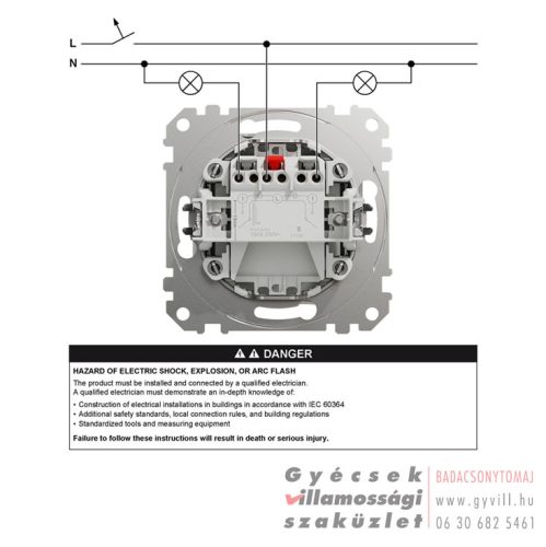 Schneider Sedna Csillárkapcsoló (105) fehér