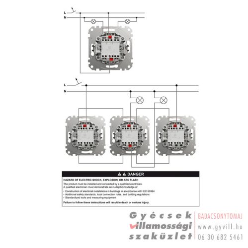Schneider Sedna Kettős váltókapcsoló (106+6) fehér