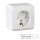 Schneider Prima Falon kívüli 2P+F Csatlakozóaljzat fehér