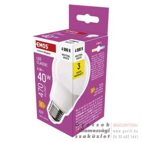  Emos Classic A60 / E27 / 4 W (40 W) / 470 lm / Természetes fehér