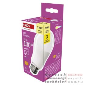   Emos Classic A60 / E27 / 13 W (100 W) / 1521 lm / Meleg fehér