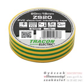 Tracon Szigetelőszalag zöld-sárga